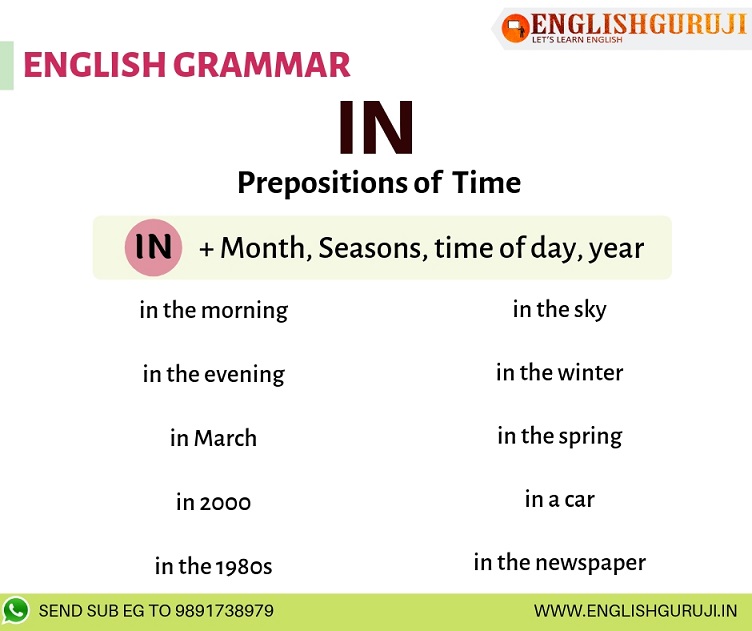 Learn preposition of in