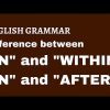 difference between in and between