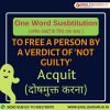 One word substitution acquit