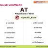 learn prepositions of time at