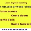 learn phrases of word come