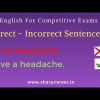 correct and incorrect sentences in english