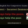 learn correct and incorrect sentences