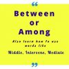 learn difference between and among