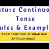future countinues tense rules