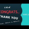 learn use of congrats